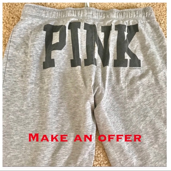 PINK Victoria's Secret Pants - Victoria’s Secret PINK Grey sweatpants-capris